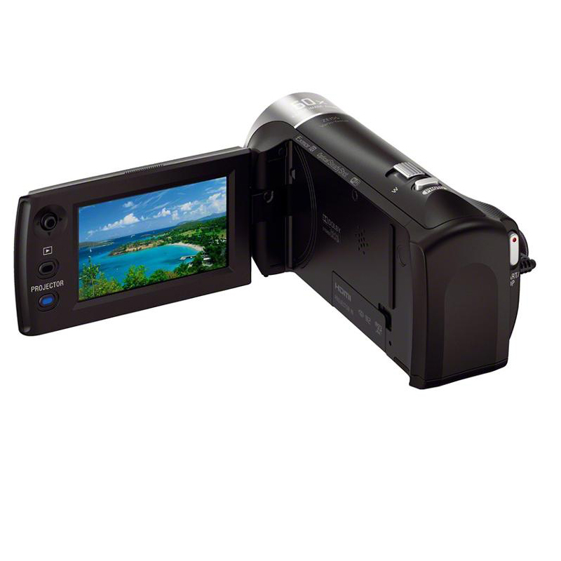 索尼（SONY）HDR-PJ410 摄像机 2.7英寸显示屏 229万像素 自动/手动对焦 30倍光学变焦 无内置存储 160分钟续航时间 一年保修 黑色 通用摄像机
