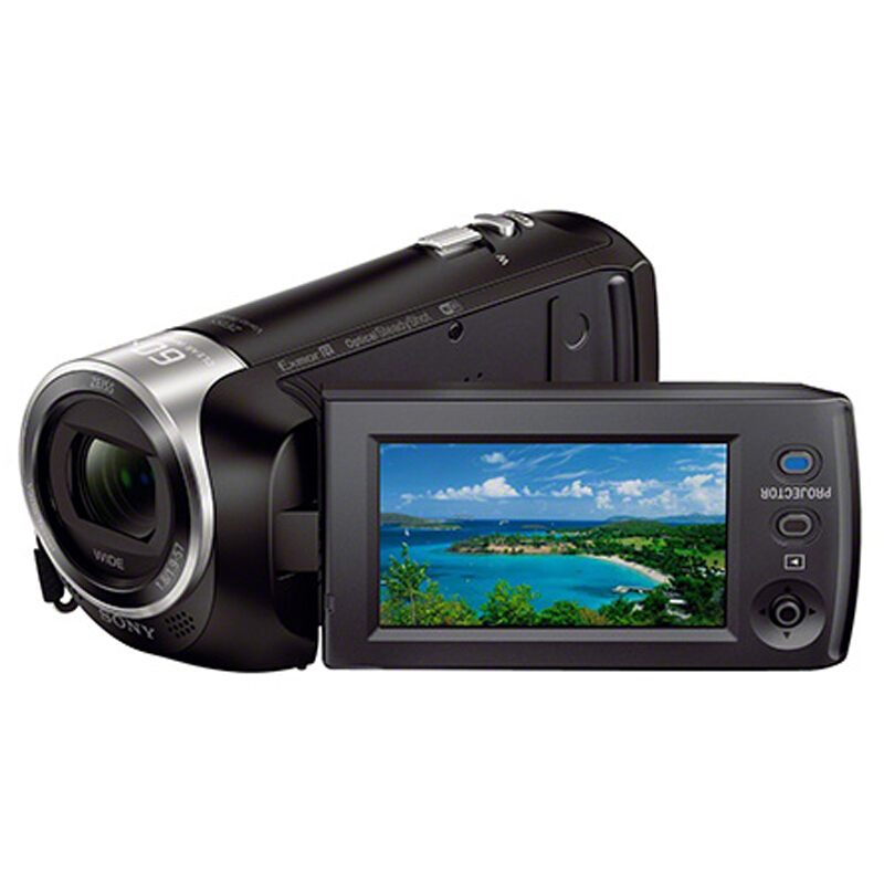 索尼（SONY）HDR-PJ410 摄像机 2.7英寸显示屏 229万像素 自动/手动对焦 30倍光学变焦 无内置存储 160分钟续航时间 一年保修 黑色 通用摄像机