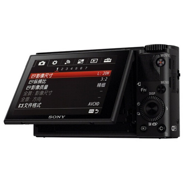 索尼（SONY）DSC-RX100 M3 数码相机 1英寸CMOS影像传感器 约2010万有效像素 3.0英寸显示屏 无机身存储 一年保修 黑色